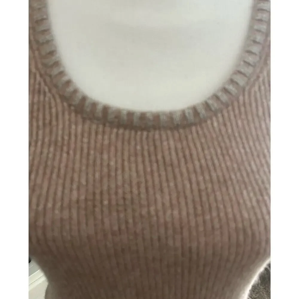 ANNE FOGARTY Vintage 1970s Metallic Knit Sweater Maxi Dress and Cardigan Set MED